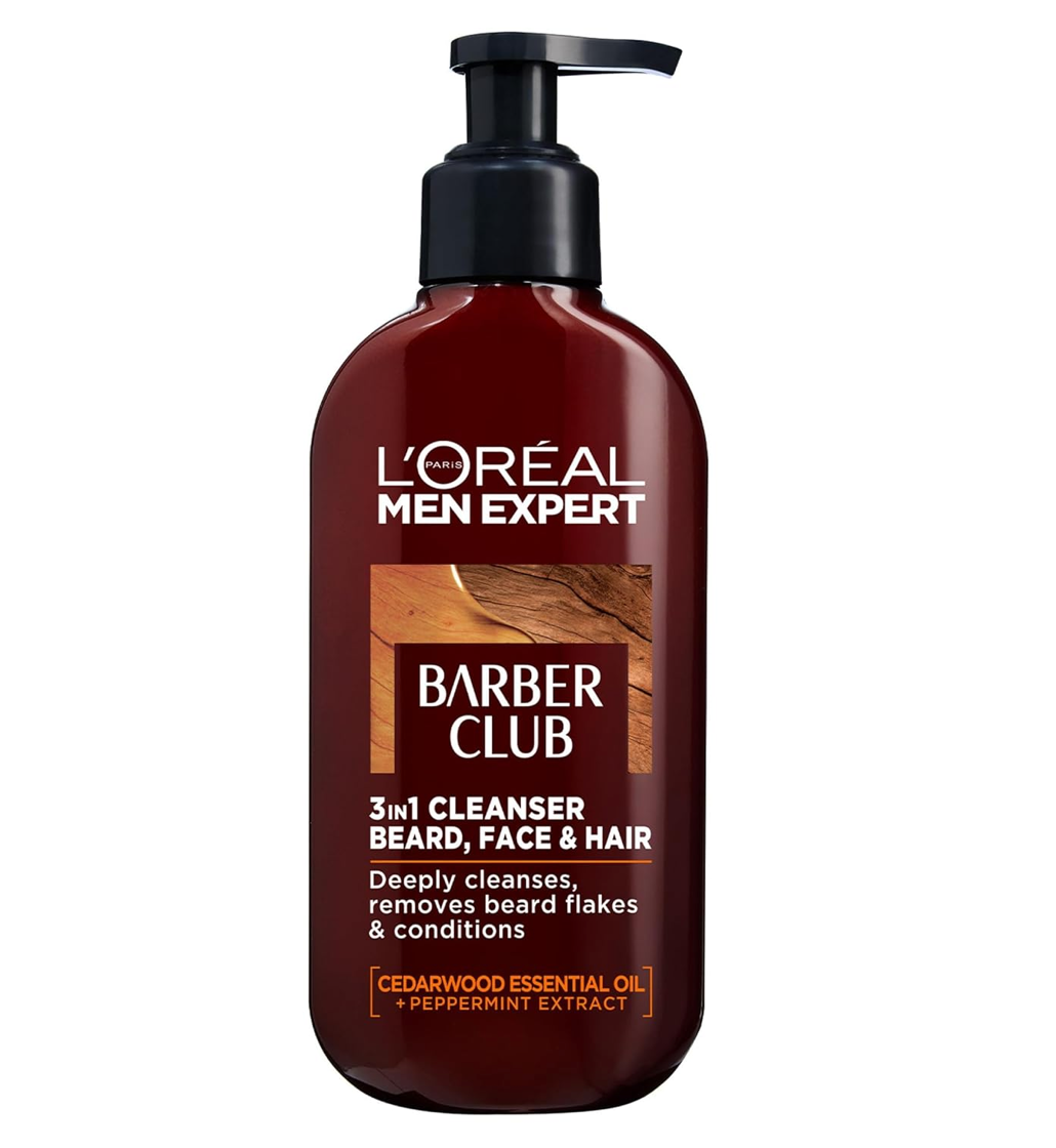 L'Οreal Men Expert Barber Essential Oil for 3-in-1 Cleansing, Face, Beard & Hair