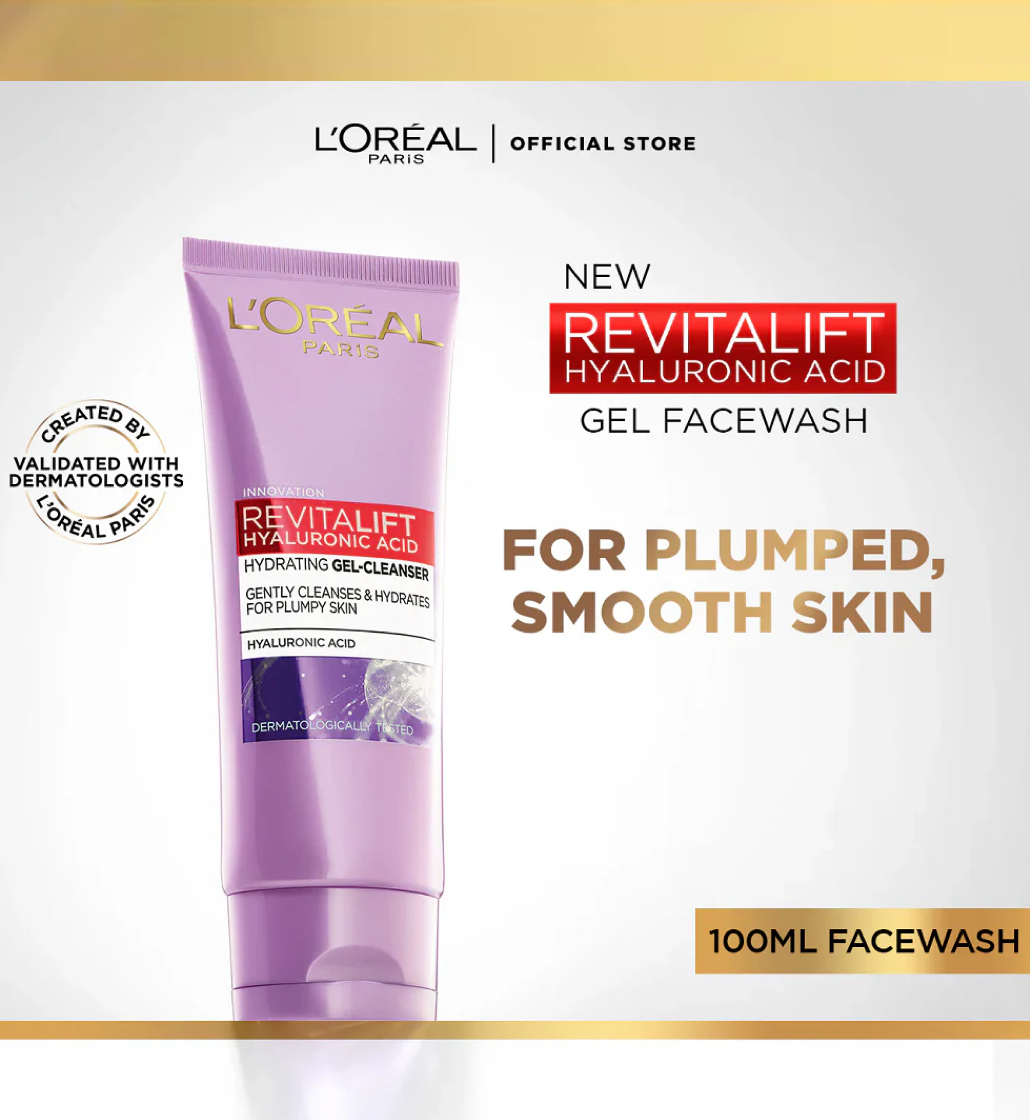 L'Oreal Paris Revitalift Hyaluronic Acid Hydrating Gel Cleanser Facewash