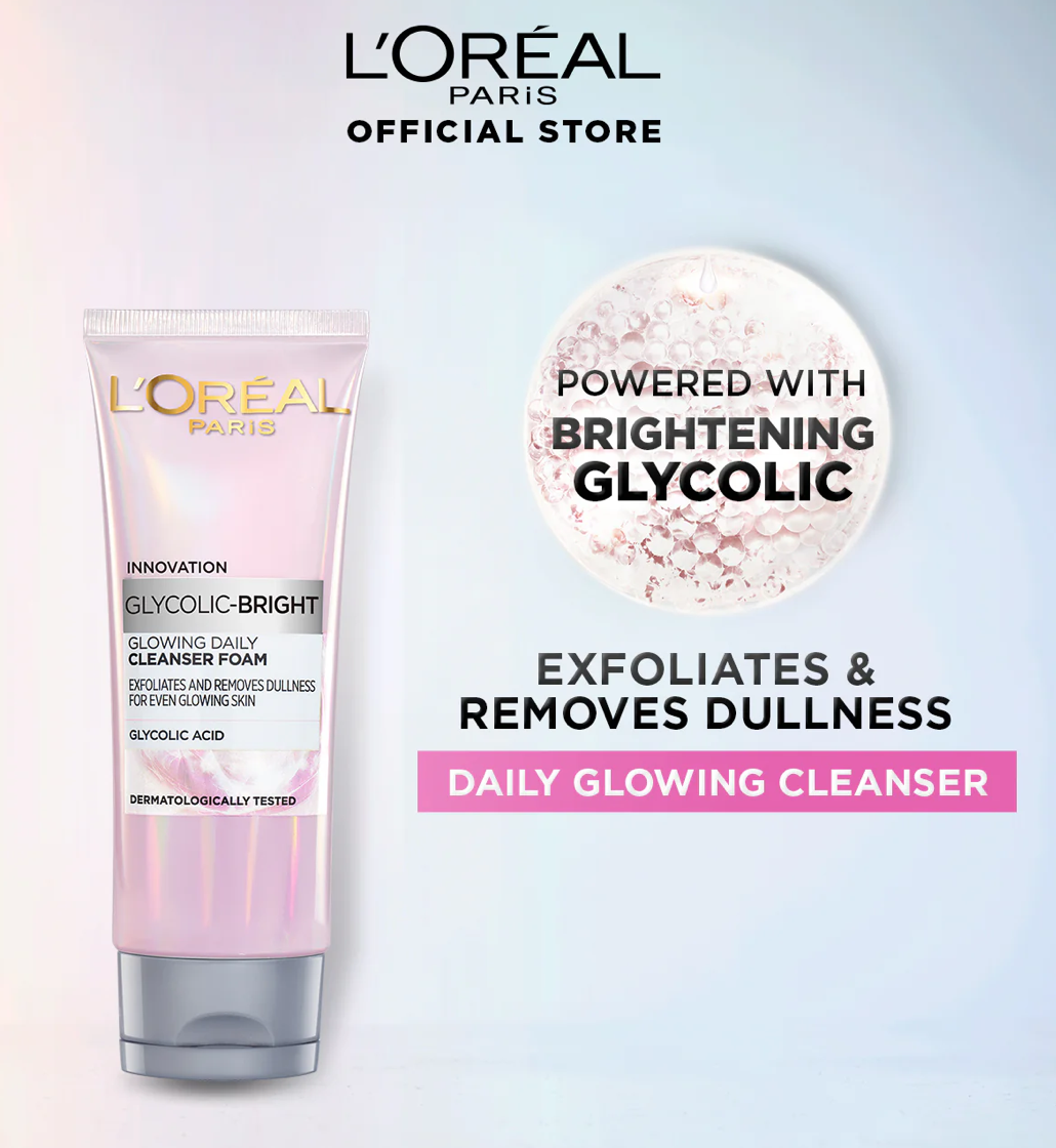 L'Oreal Paris Innovation Glycolic Bright Daily Cleanser Foam