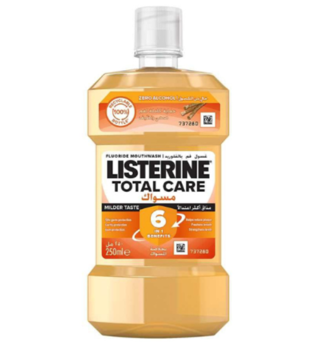 Listerine® Total Care Miswak Milder Taste Fluoride Mouthwash