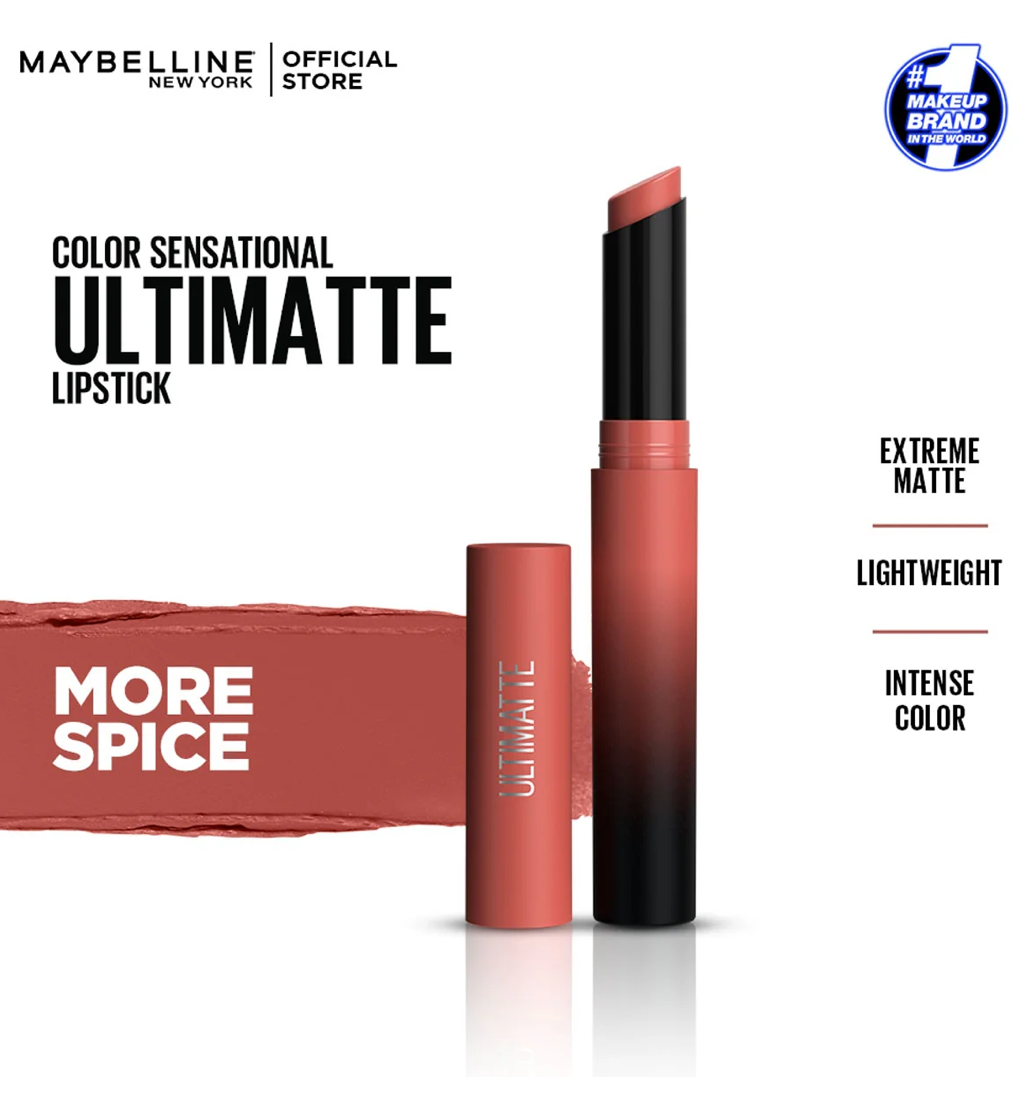 Maybelline Color Sensational Ultimatte Slim Lipstick - More Spice