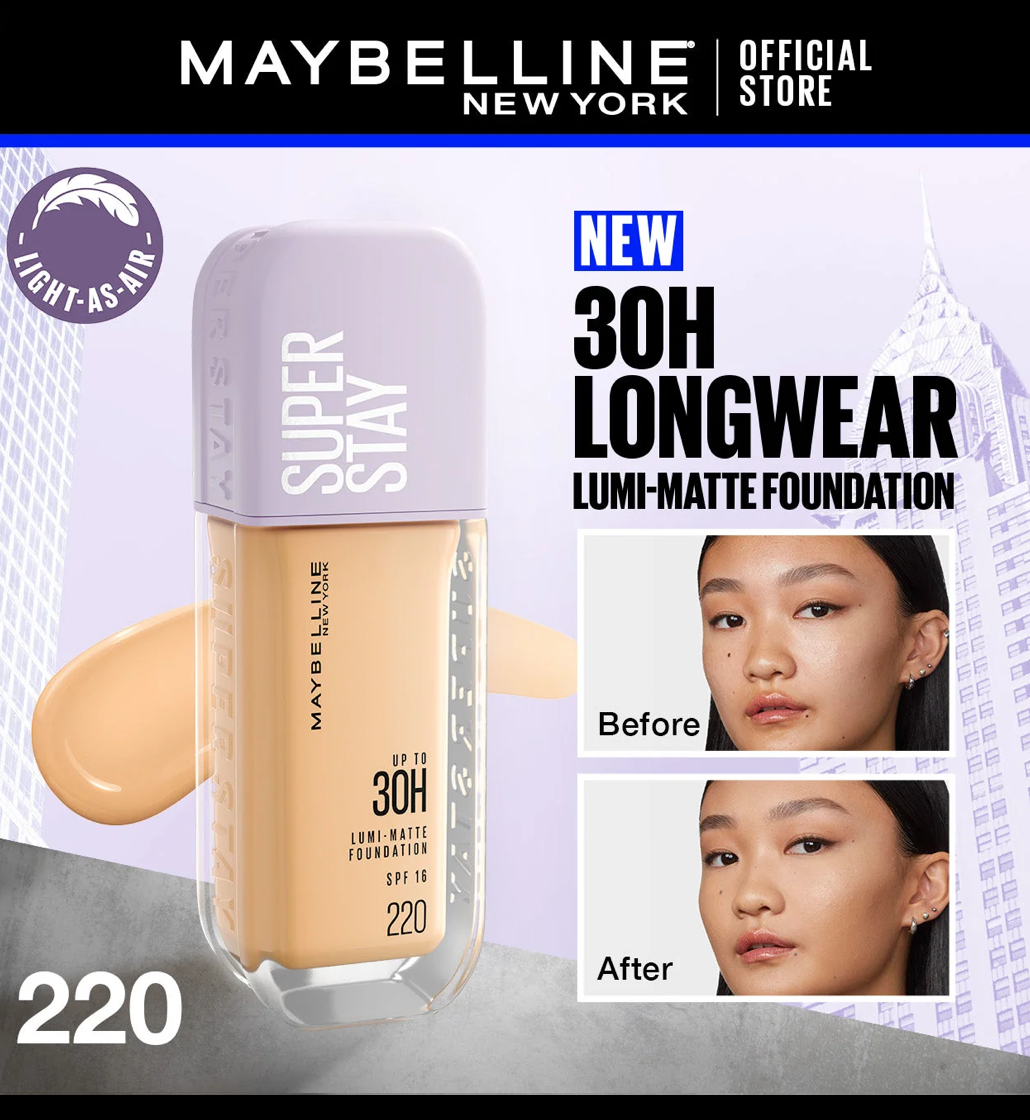 Maybelline Super Stay Up To 30H Lumi Matte Foundation SPF 16 - 220