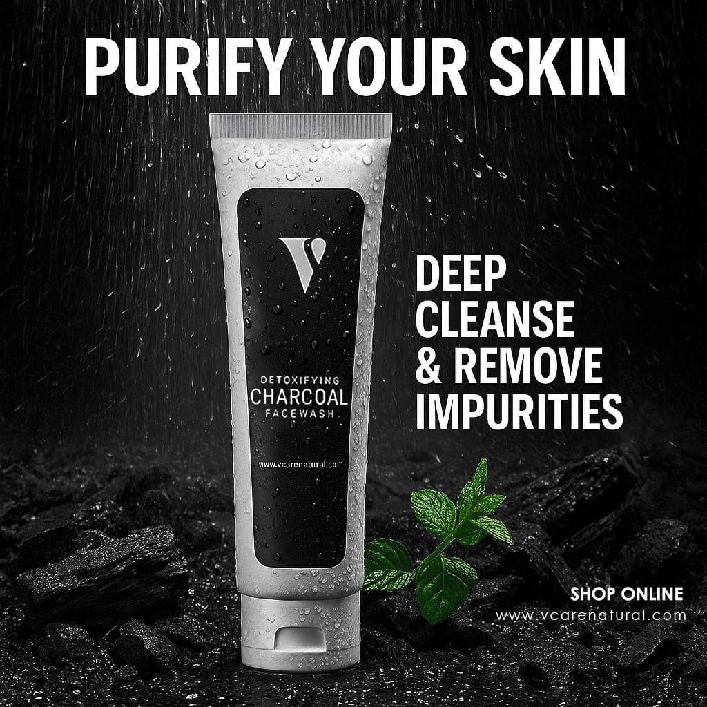 VCare Natural Charcoal Face Wash & Scrub