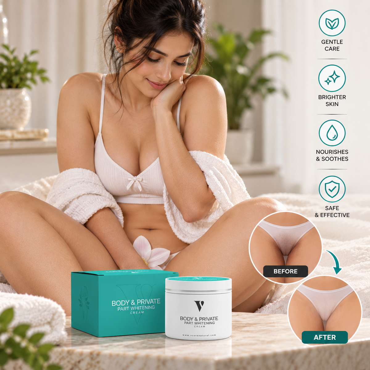 VCare Natural Private Body Part Whitening Cream