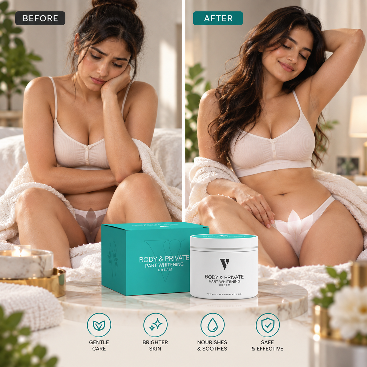 VCare Natural Private Body Part Whitening Cream