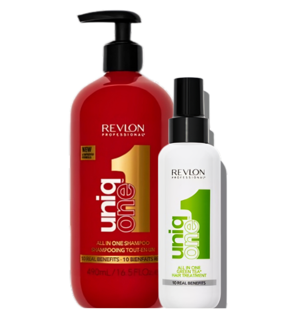 Revlon Professional UniqONE™ Shampoo + Leave-In Treatment Green Tea Fragrance Duo Pack