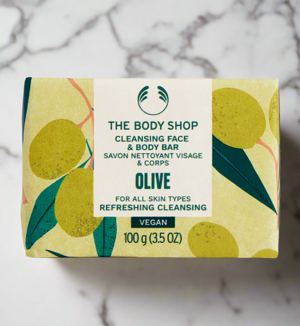 The Body Shop Cleansing Face & Body Bar Soap - Olive