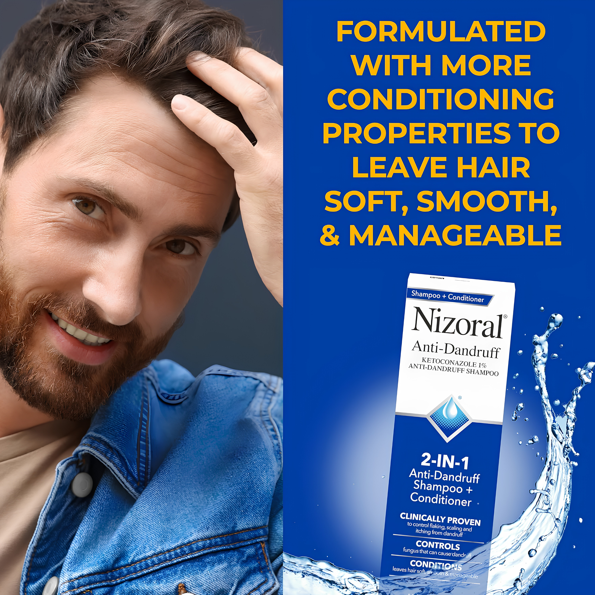 Nizoral 2-IN-1 Anti-Dandruff Shampoo & Conditioner with 1% Ketoconazole