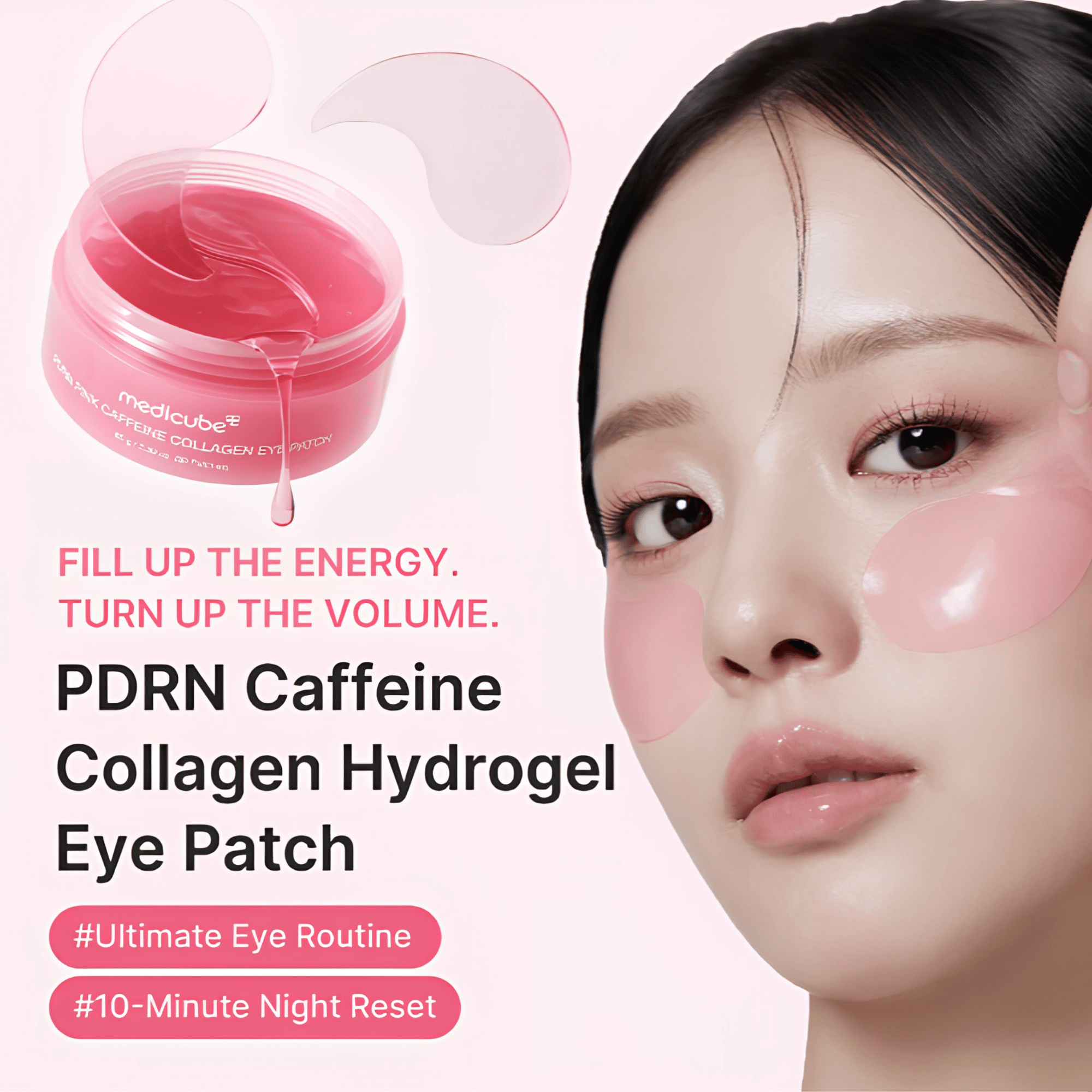 Medicube PDRN Pink Caffeine Collagen Eye Patch