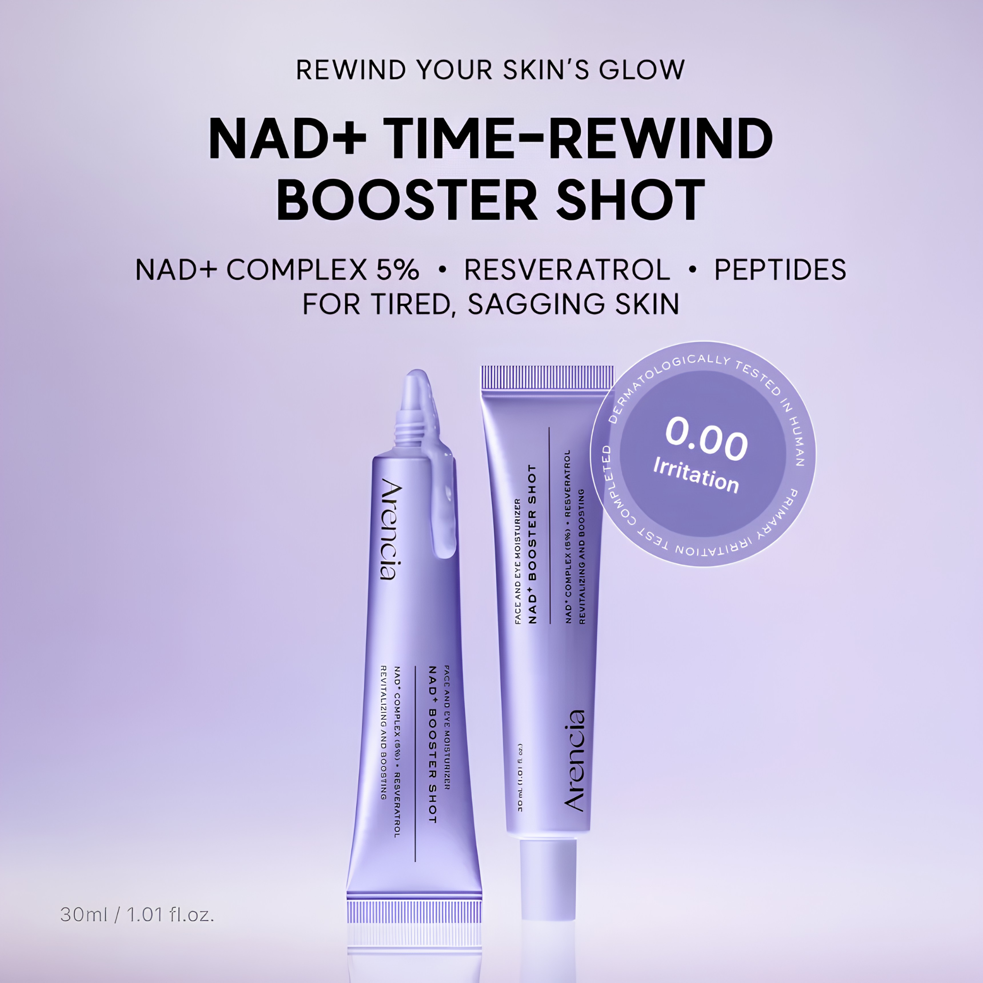 Arencia NAD+ Booster Shot Face & Eye Moisturizer