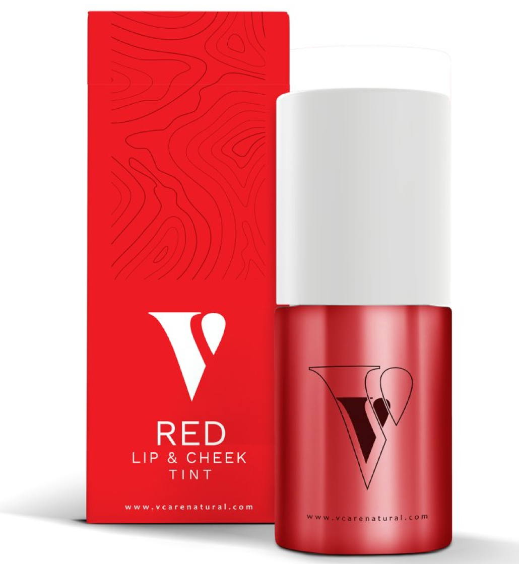 VCare Natural Lip Cheek Tint - Red