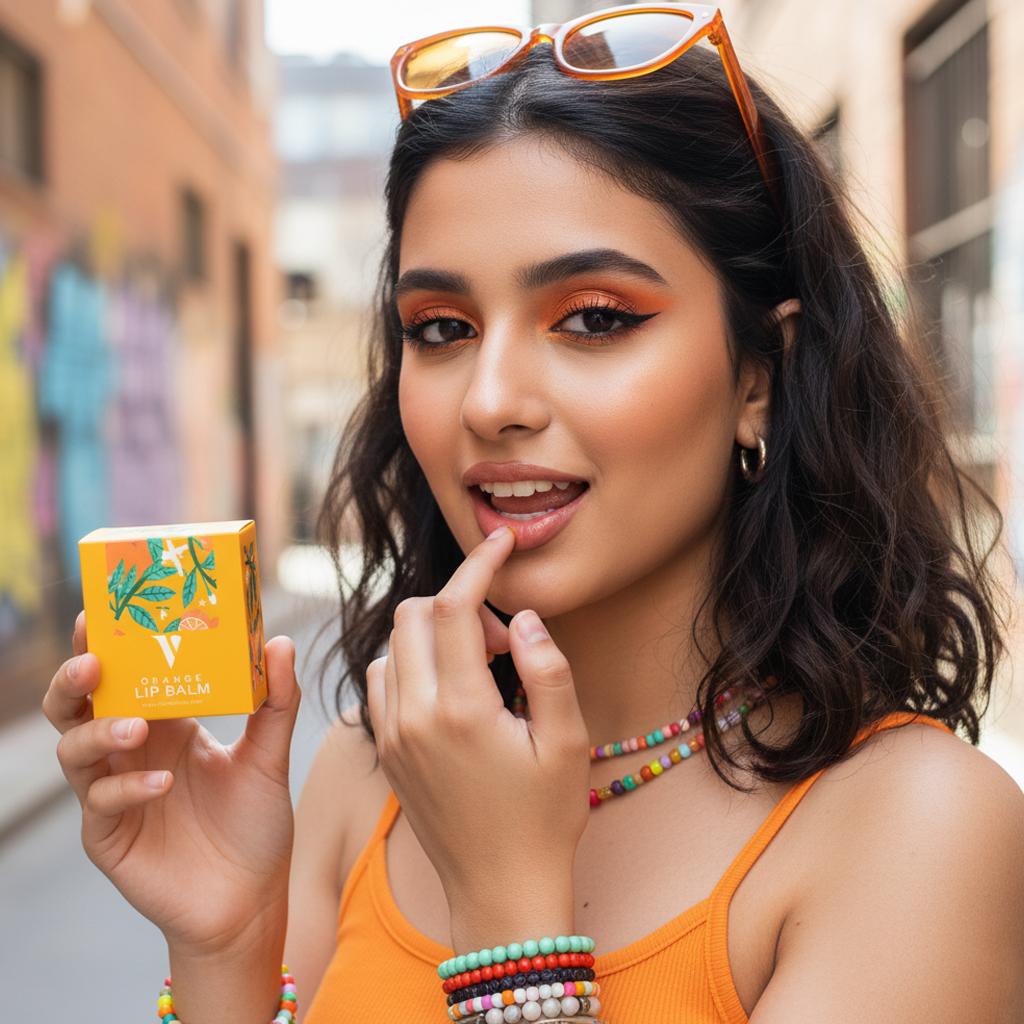 VCare Natural Lip Balm - Orange