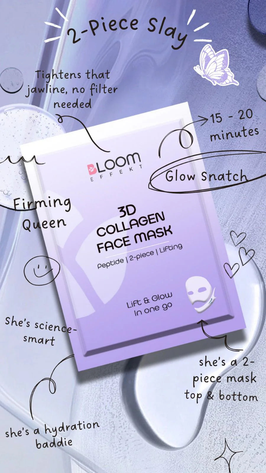 Bloom Effekt 3D Collagen Face Mask