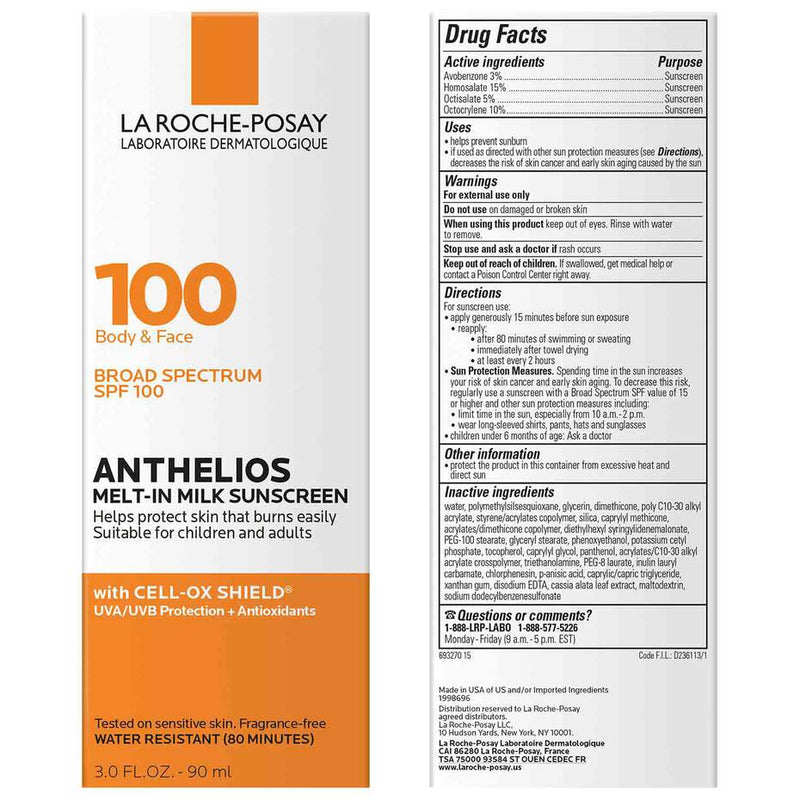 La Roche-Posay Anthelios Melt-In Milk Sunscreen SPF 100