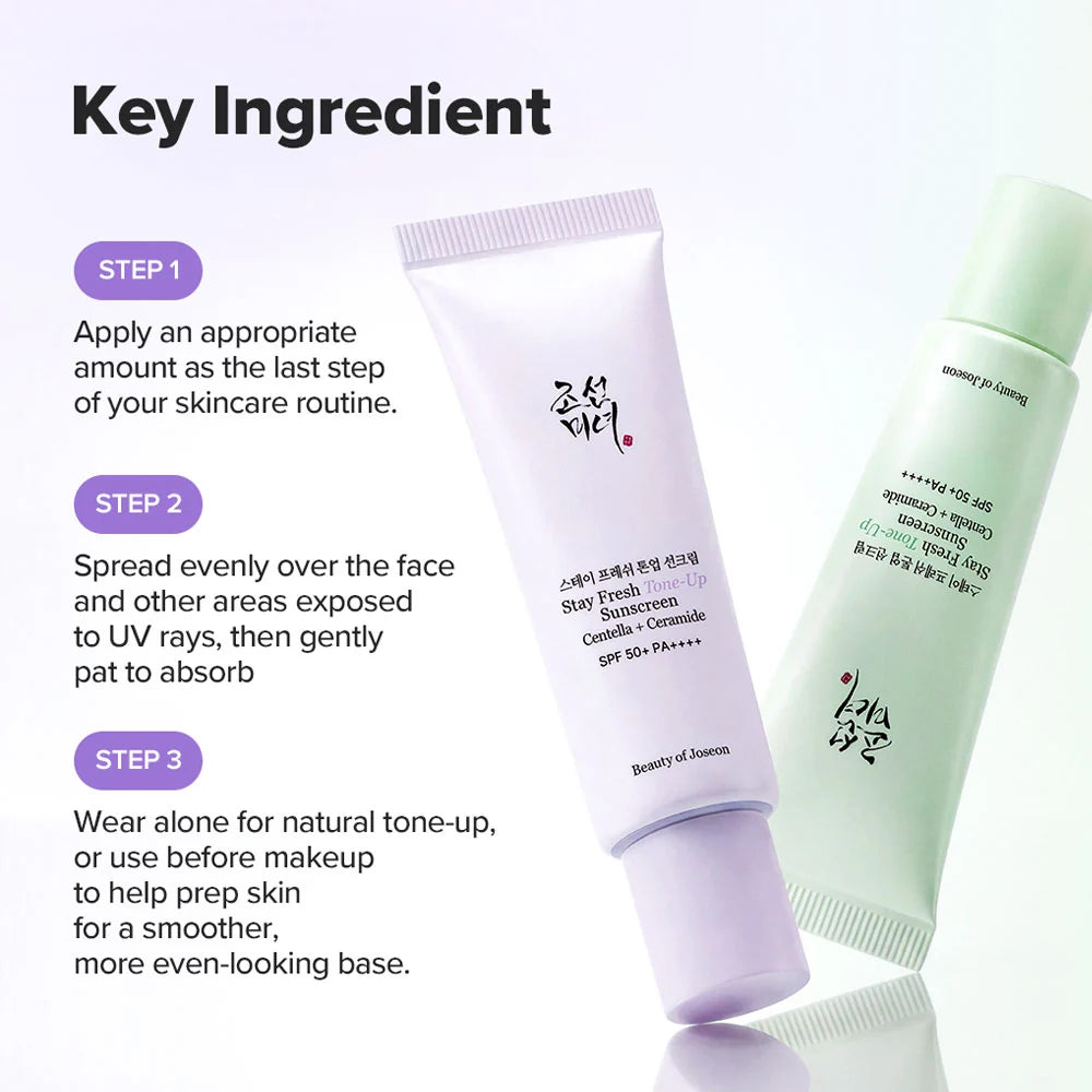 Beauty of Joseon Stay Fresh Tone-Up Sunscreen Green SPF 50+ PA++++