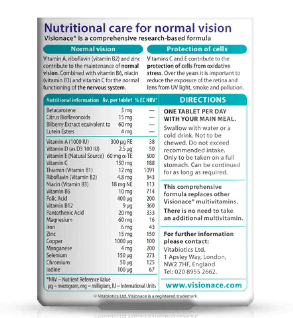 Visionace Vitabiotics Visionace Original