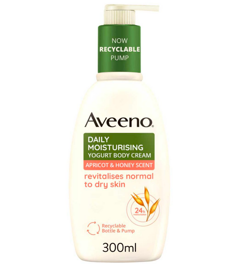 Aveeno Daily Moisturising Yogurt Body Cream – Apricot & Honey Scented