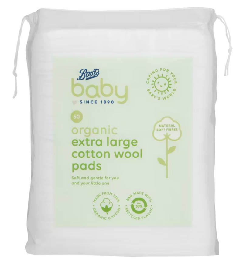 Boots Baby Organic Extra Large Cotton Pads