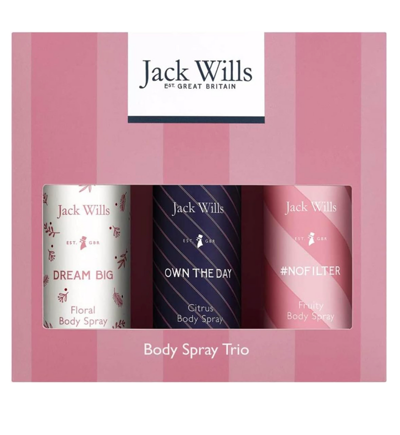 Jack Wills Ladies Body Spray Trio