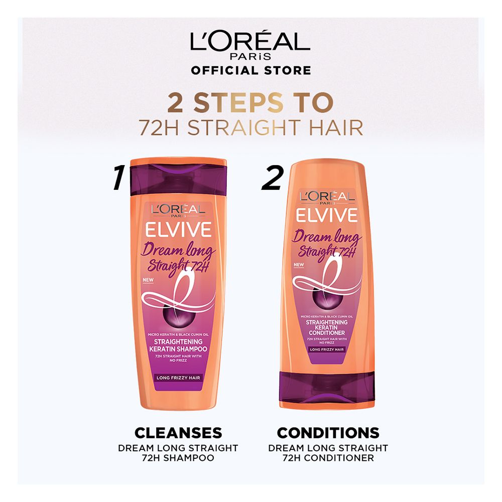 L'Oreal Paris Dream Long Straight 72H Keratin Shampoo