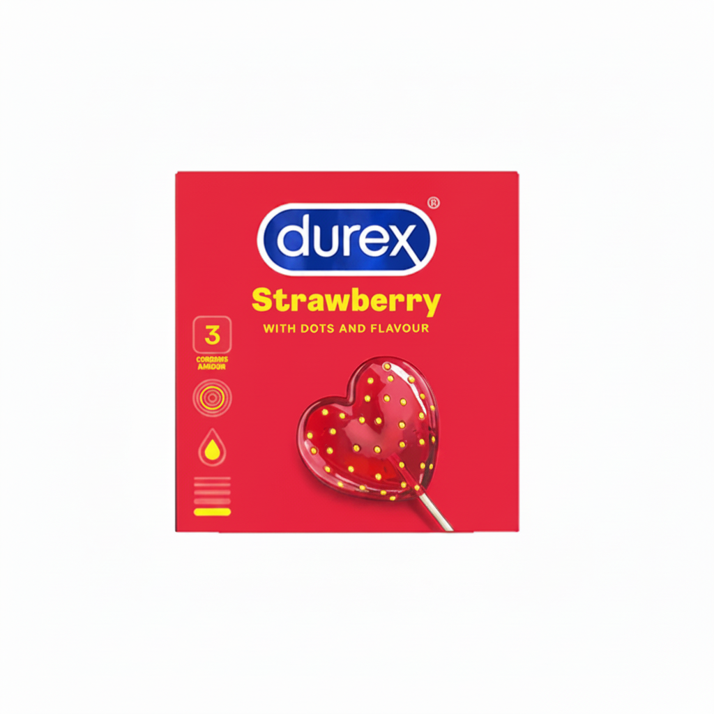 Durex Strawberry Dotted Condoms