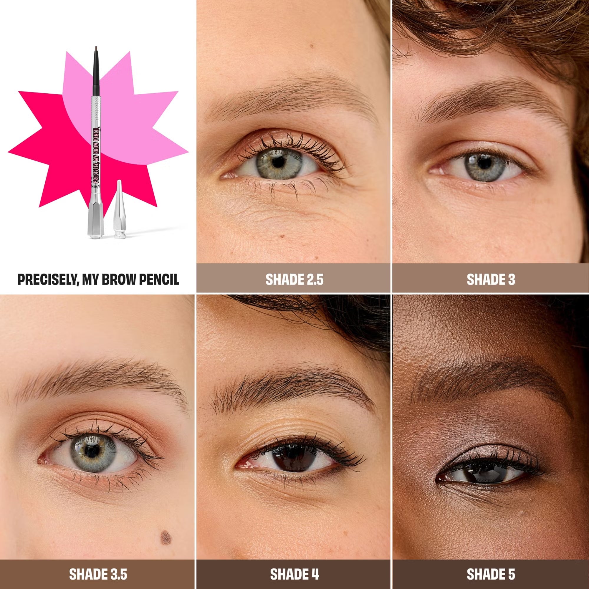 Benefit Browminoes 5 Eyebrow Makeup 3 Piece Gift Set