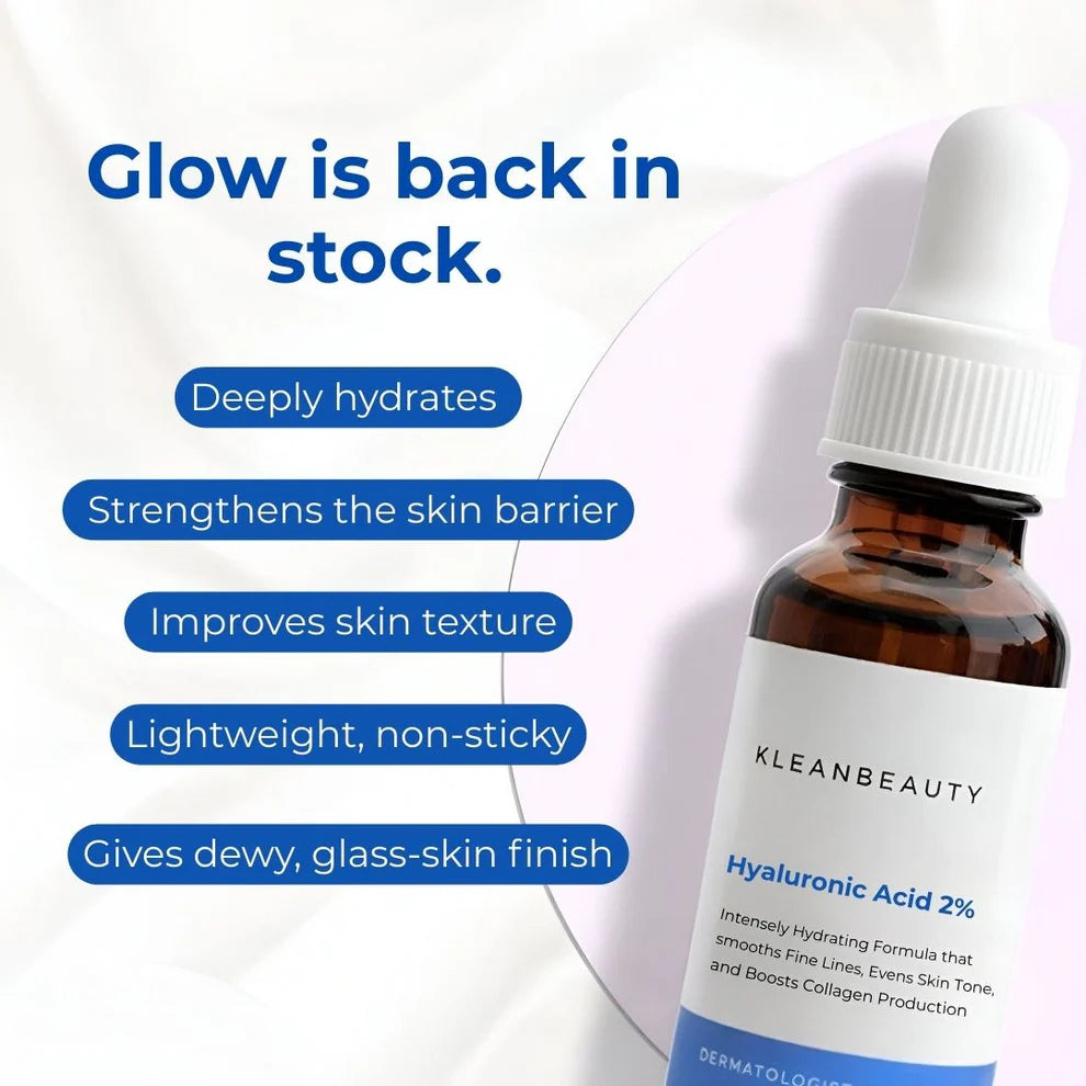Klean Beauty Hydrating Hyaluronic Acid Serum