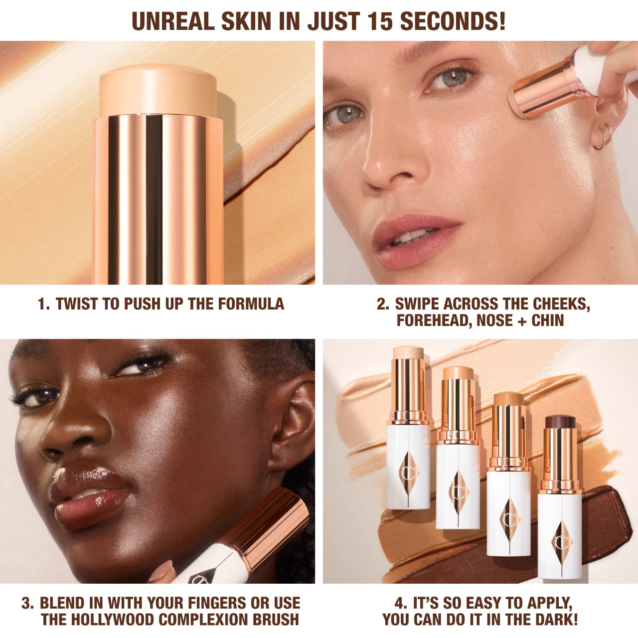 Charlotte Tilbury Unreal Skin Sheer Glow Tint Hydrating Foundation Stick