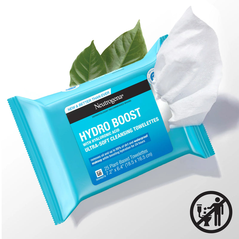 Neutrogena Hydro Boost Face Cleansing & Makeup Remover Wipes
