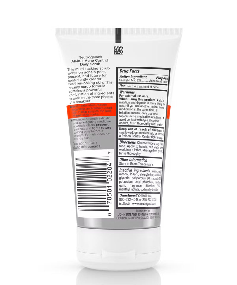 Neutrogena All-in-1 Acne Control Daily Scrub