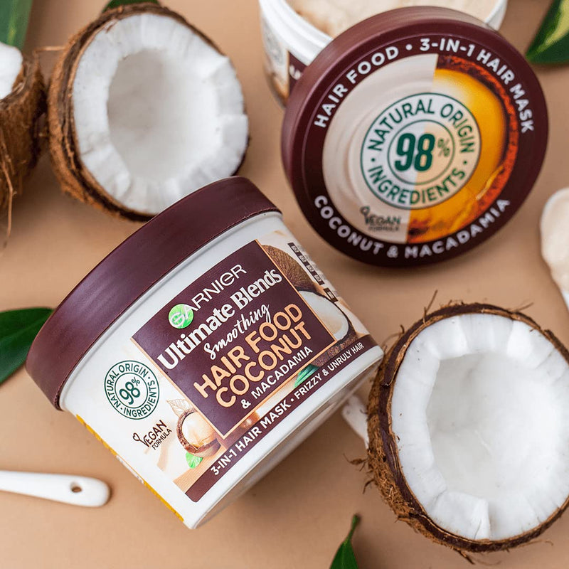 Garnier Ultimate Blends Hair Food Coconut & Macadamia 3-in-1 Smoothing Hair Mask Treatment