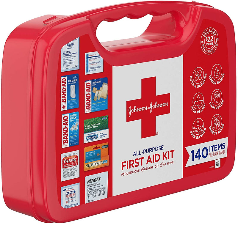 Johnson & Johnson All-Purpose Portable Compact First Aid Kit