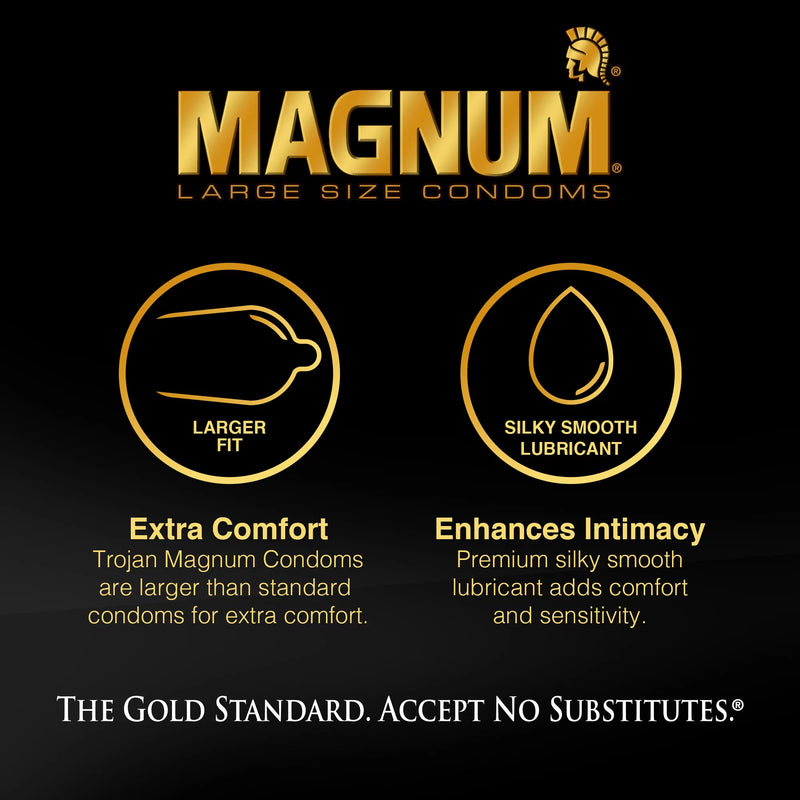 Trojan Magnum XL Extra Large Lubricated Latex Condoms