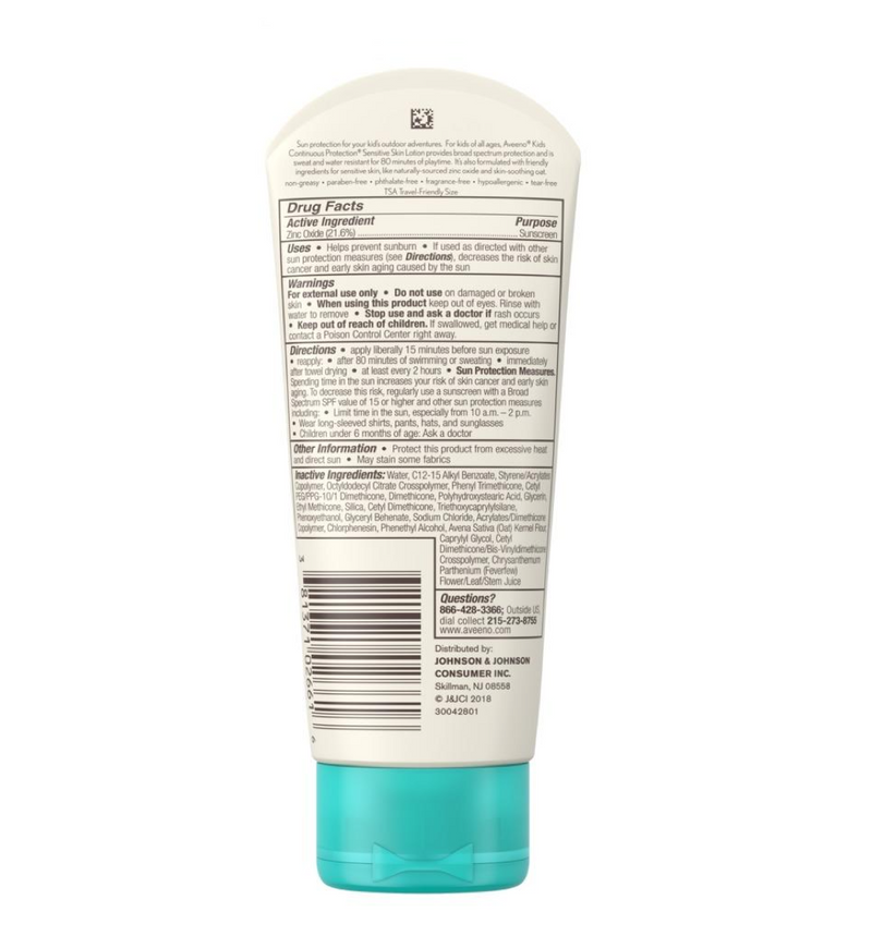 Aveeno Kids Continuous Protection® Sunscreen SPF 50