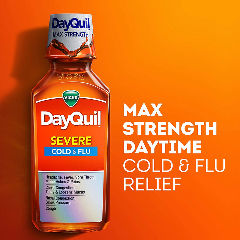 Vicks DayQuil Severe Cold & Flu Relief Liquid - Berry