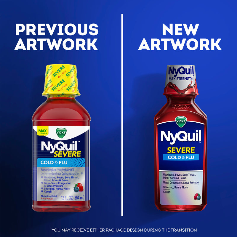 Vicks NyQuil Severe Berry Cold & Flu Relief Liquid