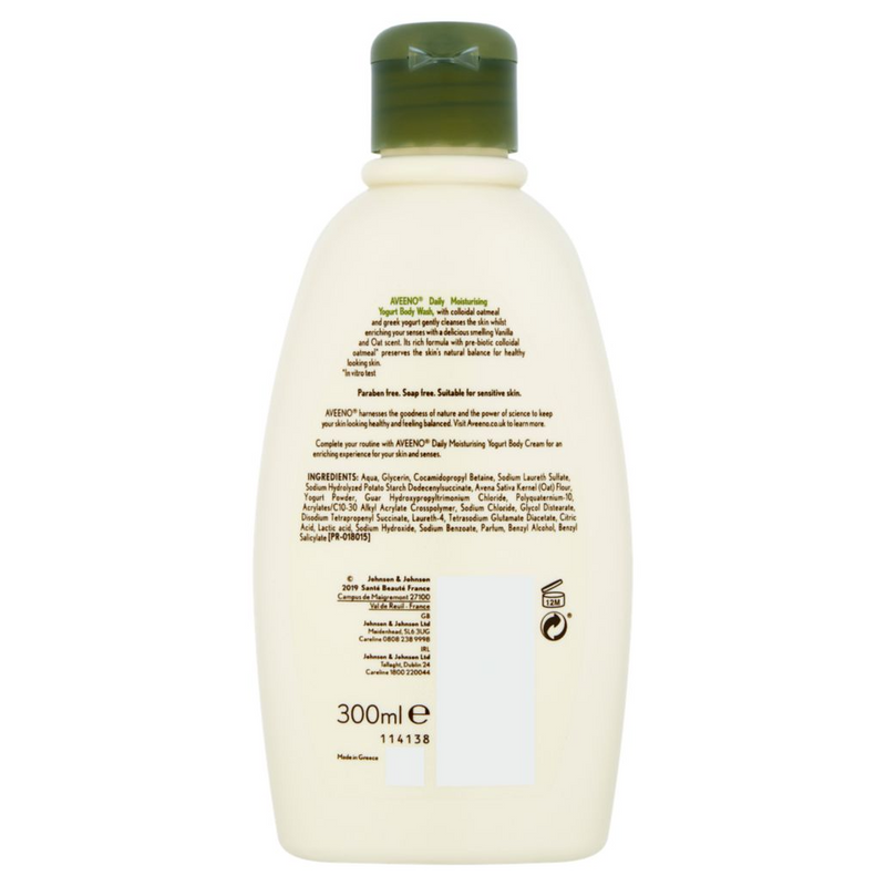 Aveeno Daily Moisturising Yogurt Body Wash – Vanilla & Oat Scented
