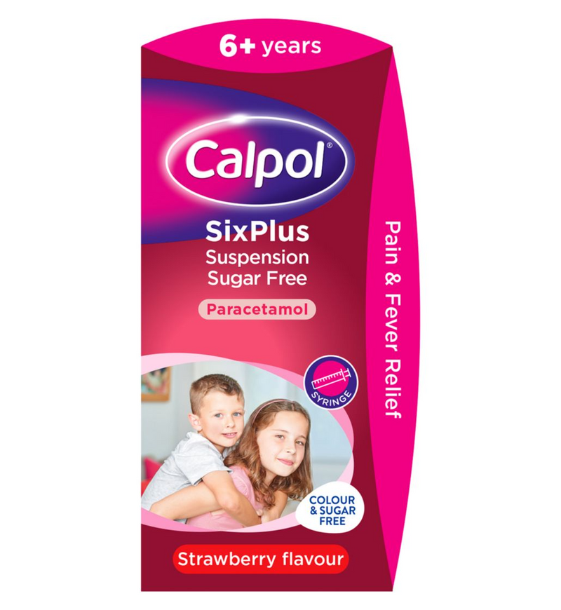 Calpol SixPlus Suspension Sugar Free Strawberry Flavour 6+ Years Medoget