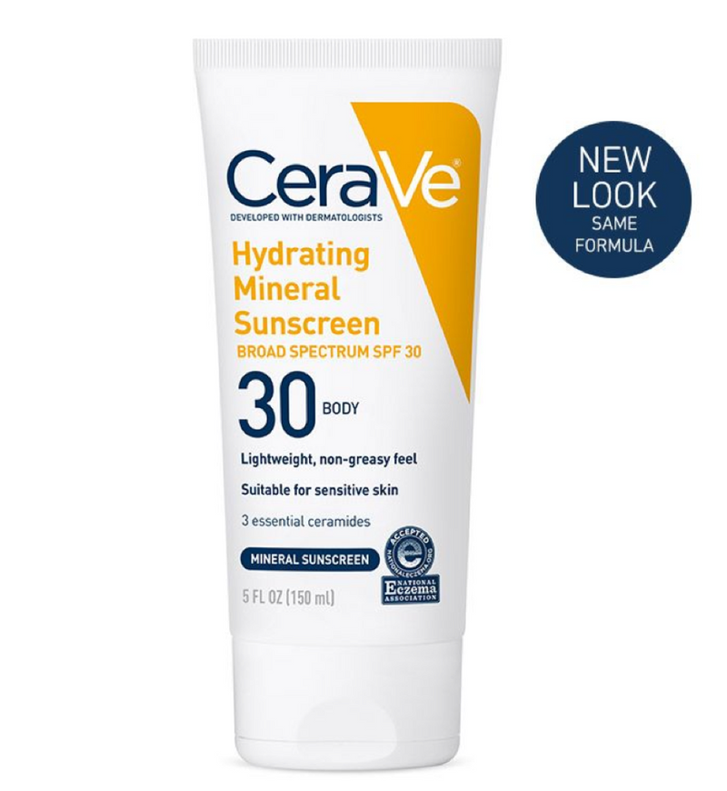 CeraVe Hydrating Mineral Sunscreen Body Lotion SPF 30