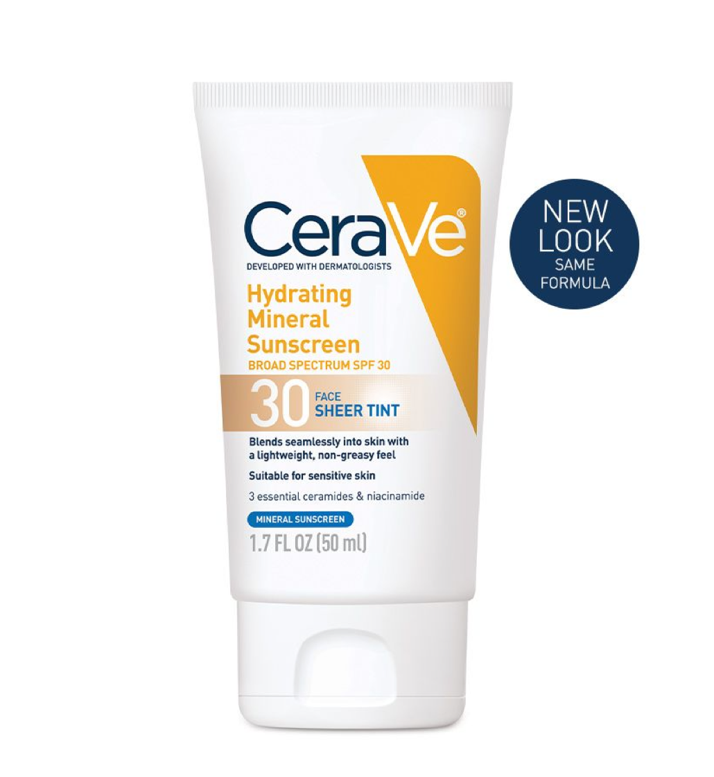 CeraVe Hydrating Mineral Sunscreen SPF 30 Face Sheer Tint
