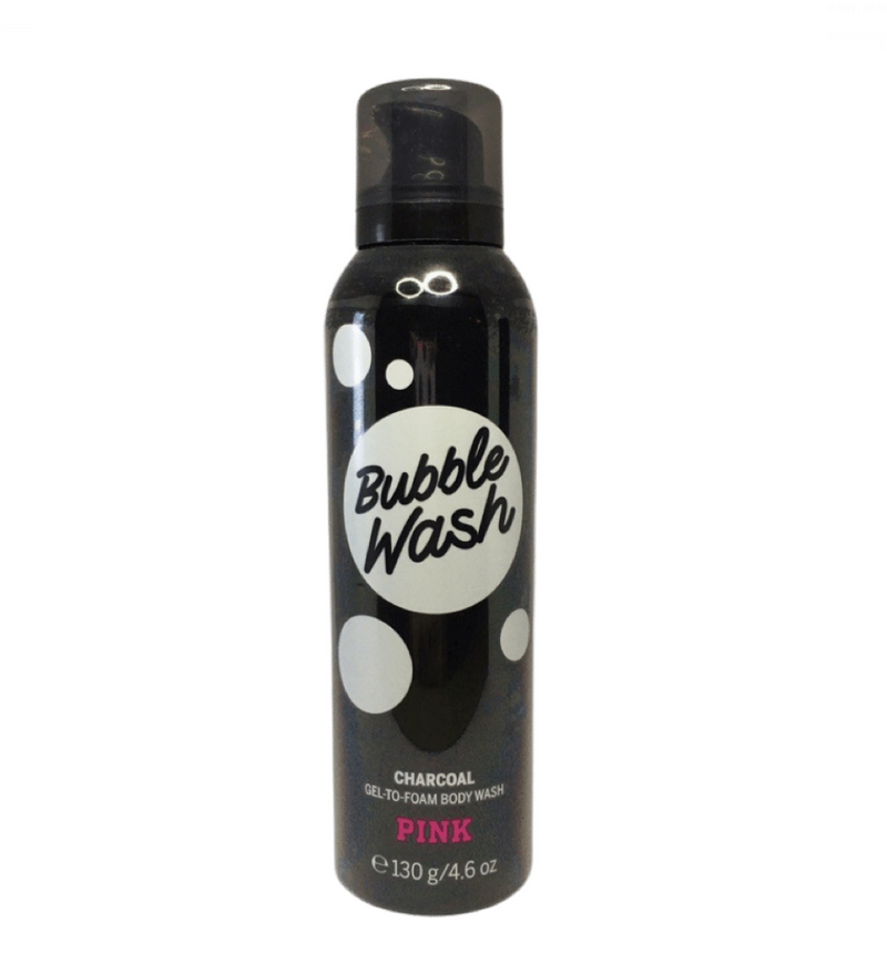 PINK Bubble Wash Gel-To-Foam Body Wash - Charcoal